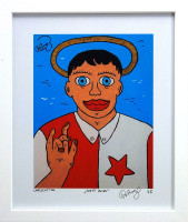 František R.Čech - Svatý Bican - signovaný umělecký tisk v rámu